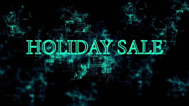 Digital network. Sign "Holiday Sale" — Stock Video