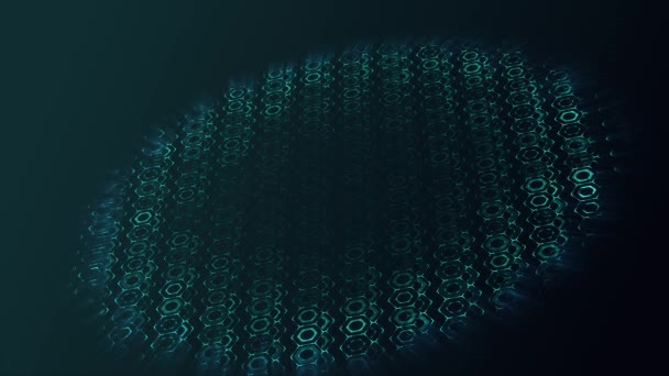 Animated background - flickering hexagons — Stock Video