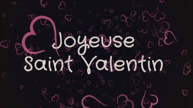 Joyeuse Saint Valentin, Fransızca dilinde Mutlu Sevgililer günü, tebrik kartı