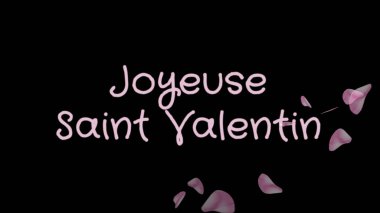 Joyeuse Saint Valentin, Fransızca dilinde Mutlu Sevgililer günü, tebrik kartı