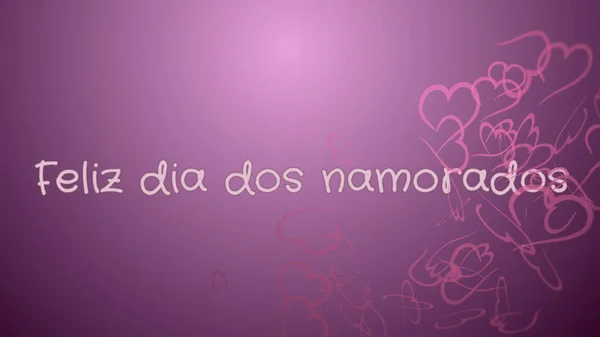 Feliz DIA DOS Namorадос, щасливий день Святого Валентина португальською мовою, листівки — стокове фото