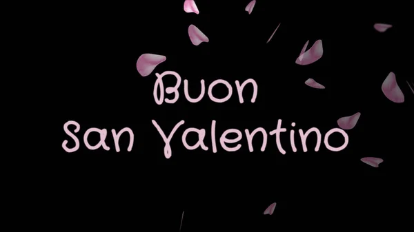 Buon San Valentino, Feliz día de San Valentín en italiano, tarjeta de felicitación — Foto de Stock