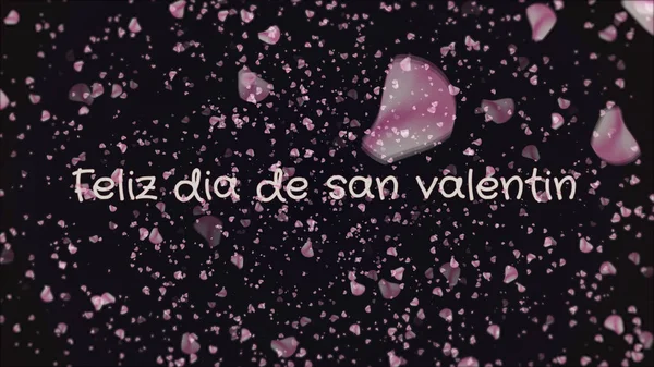 Feliz día de San Valentín, Feliz día de San Valentín en español, tarjeta de felicitación — Foto de Stock