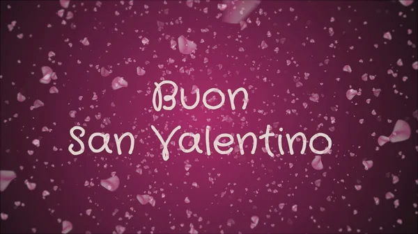 Buon San Valentino, Happy Valentines day in italian language, greeting card — Stock Photo, Image