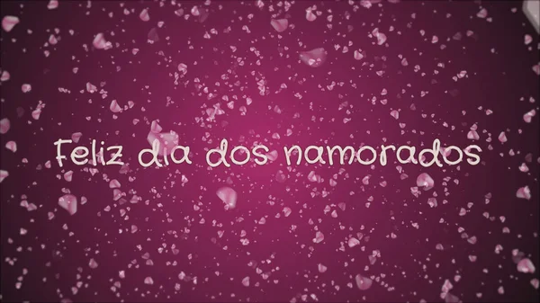 Feliz Dia DOS Namorados, den Happy Valentinek v portugalském jazyce, přání — Stock fotografie
