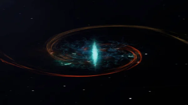 Spiralgalax i djuprymden med stjärnor — Stockfoto