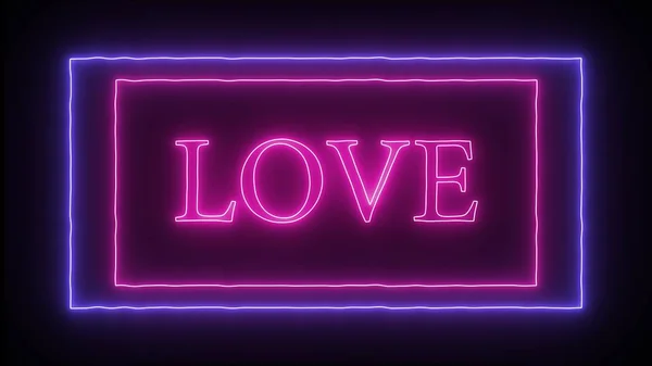 Neon teken "Love" — Stockfoto