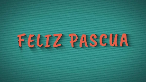 Tekst z cieniami "Feliz Pascua" — Zdjęcie stockowe