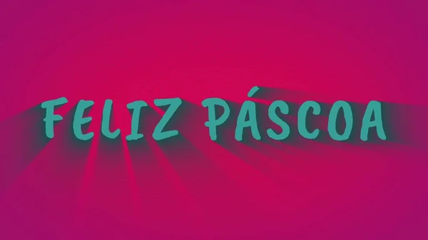 Texte avec ombres "Feliz Pascoa " — Photo
