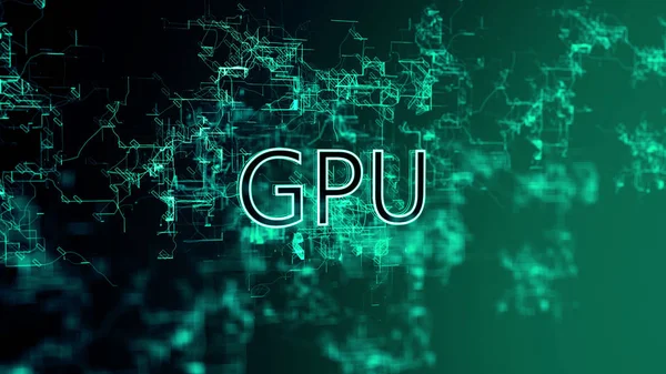 デジタルネットワーク。テキスト GPU — ストック写真