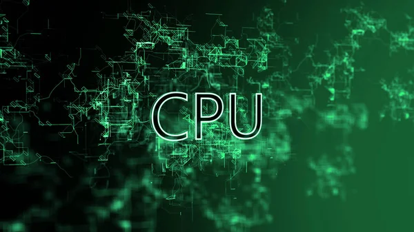 A rede digital. CPU de texto — Fotografia de Stock