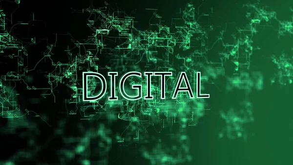 A rede digital. Texto Digital — Fotografia de Stock