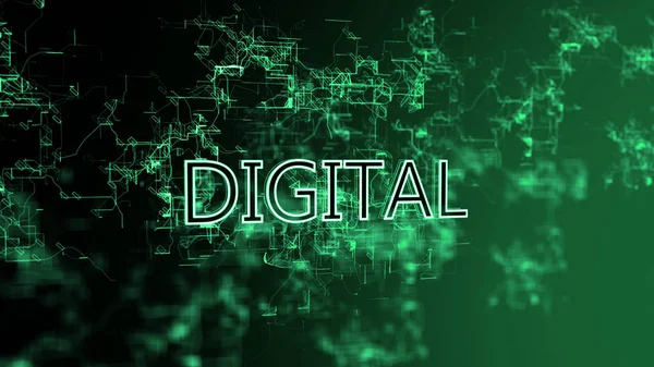 Das digitale Netzwerk. Text digital — Stockfoto