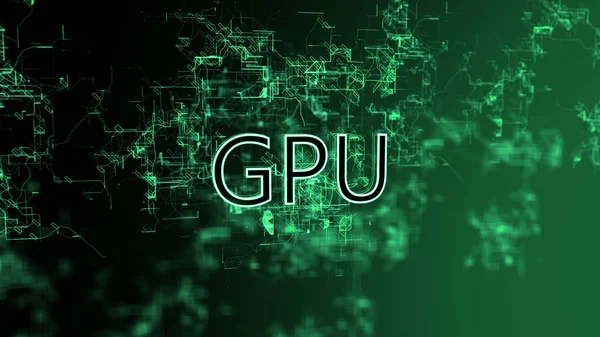 デジタルネットワーク。テキスト GPU — ストック写真