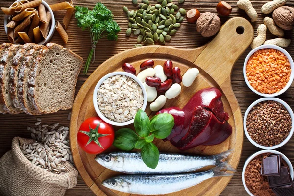 Alimenti Più Alti Rame Fonti Naturali Minerali — Foto Stock