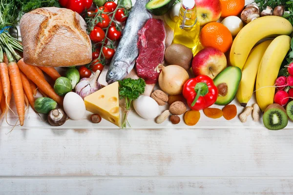 Gesunder Lebensstil Und Gesundheitskonzept Gesunde Ernährung Herz Und Stethoskop — Stockfoto