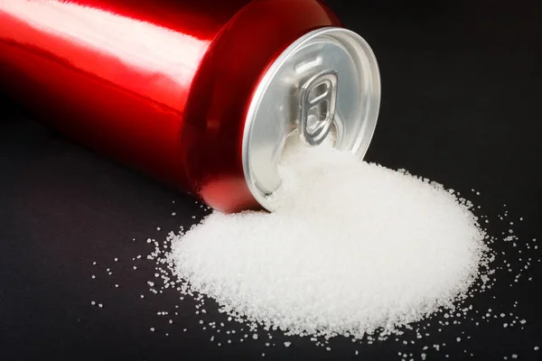 Ongezond Voedselconcept Suiker Koolzuurhoudende Dranken Hoge Hoeveelheid Suiker Dranken — Stockfoto