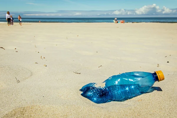 Śmieci Plaży Koncepcja Recyklingu — Zdjęcie stockowe