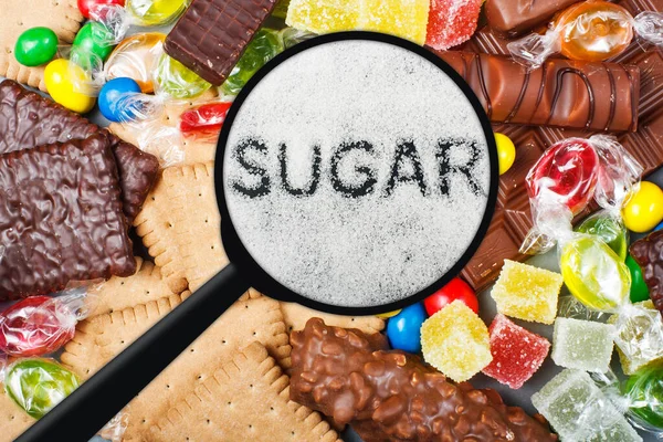 Concepto Alimentos Poco Saludables Azúcar —  Fotos de Stock