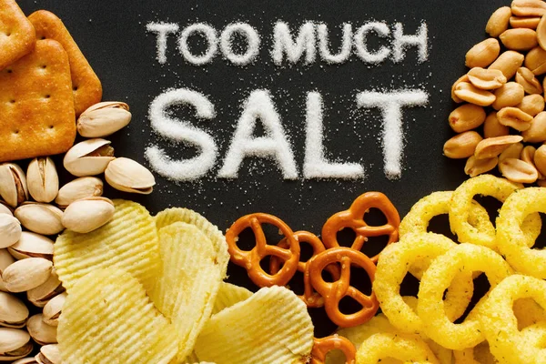 Unhealthy Food Concept Salt Food — Stock Photo, Image