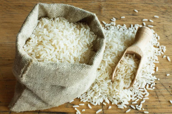 Ρύζι Λινό Σάκο — Φωτογραφία Αρχείου