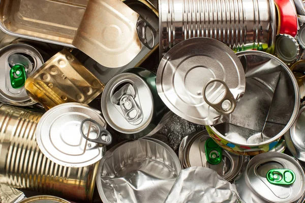 Segregowane Odpady Metali Gotowe Recyklingu — Zdjęcie stockowe