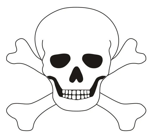 Skull Icon White Background — Stock Photo, Image