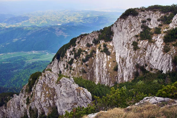 Landscape Limestone Mountains Covered Forests Royalty Free Stock Photos