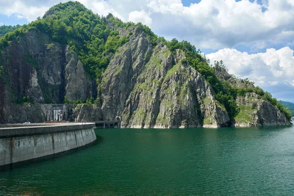 Krajobraz Jezioro Vidraru Dam Fagaras Góry Rumunii Zdjęcia Stockowe bez tantiem