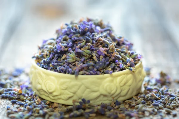 Lavender Flowers Little Box Closeup Shot — Stock Photo, Image