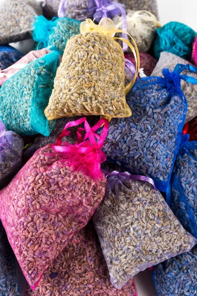 Closeup Potpourri Sacks Lavender Small Bags Aromatherapy — Stock Photo, Image