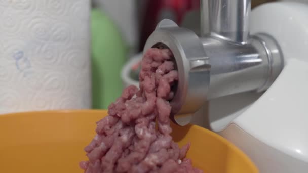 Robot Culinaire Broyage Viande Dans Cuisine — Video