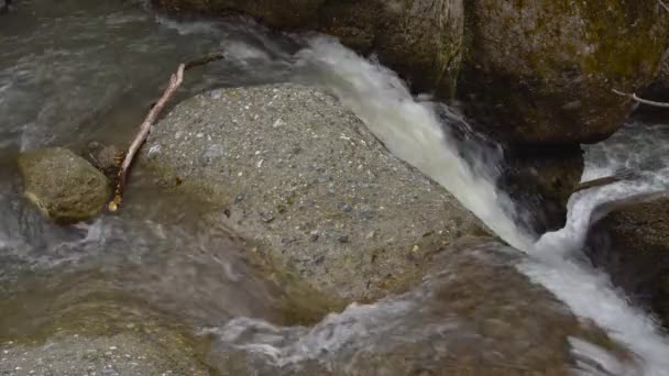 Closeup Vodopád Posouvání Nahoru Dne — Stock video
