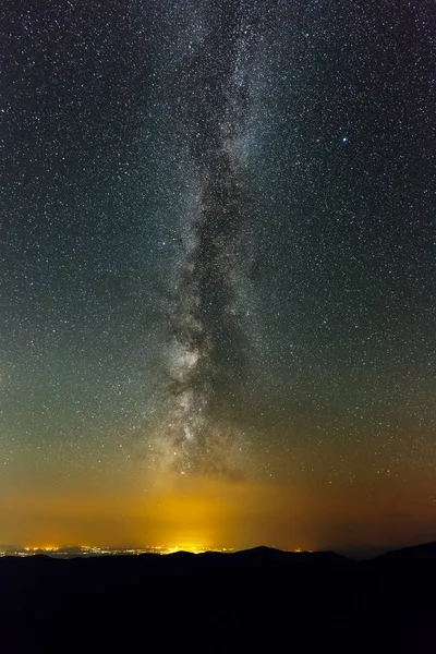 Галактика Млечный Путь Наблюдаемая Северном Полушарии — стоковое фото