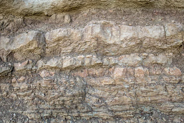 Closeup View Geological Layers Archaeology Site Details — Stock Photo, Image