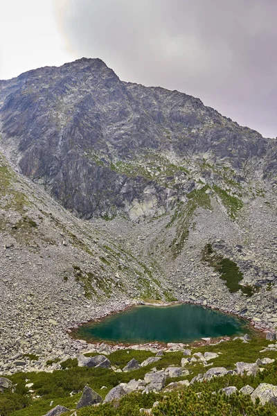 Τοπίο Μια Λίμνη Που Έχει Σχηματίσει Στα Βουνά — Φωτογραφία Αρχείου