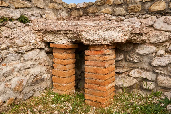 Antiguas Ruinas Fortaleza Romana Sitio Excavación Arqueológica — Foto de Stock