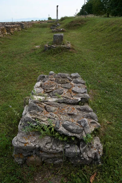 古代ローマ時代の要塞遺跡 考古学の発掘現場 — ストック写真