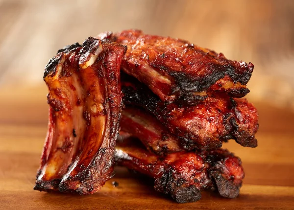 Barbecue Pork Spare Ribs Closeup — Stock Photo, Image