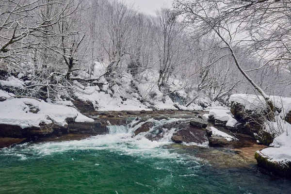Ποταμός Γαλανά Νερά Χειμώνα — Φωτογραφία Αρχείου