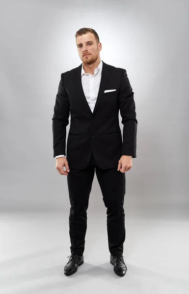 Full Length Portrait Young Businessman — Stock Photo, Image