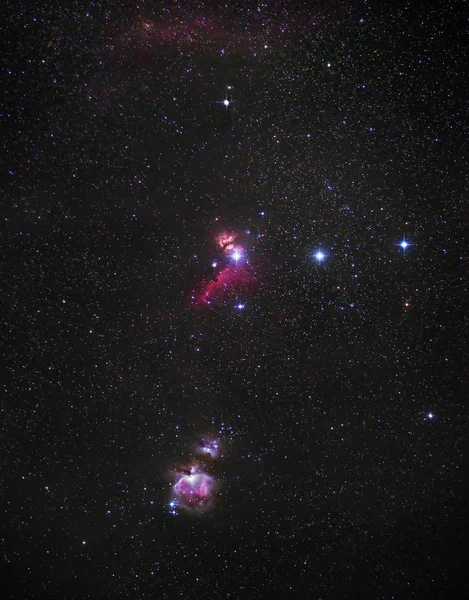 Orion Rigel Diğer Yıldızlarla Birlikte Koşu Adam Yangın Nebulası — Stok fotoğraf