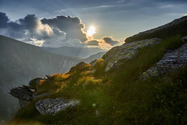 Landschaft Mit Hohen Bergen Sommer — Stockfoto