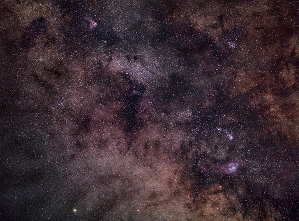 Nebulosor Och Galaktiska Arm Milky Way Royaltyfria Stockbilder