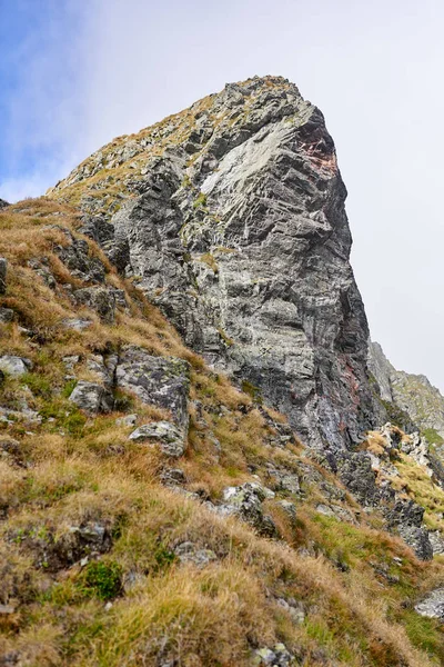 Мальовничий Краєвид Гірських Вершин Кінці Літа — стокове фото