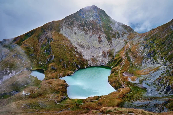 Lago Glacial Las Montañas Final Del Verano — Foto de Stock