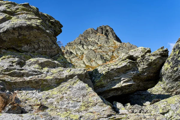 Scena Alta Montagna Con Cime Sentieri Escursionistici — Foto Stock