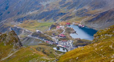 balea göl Romanya havadan görünümü