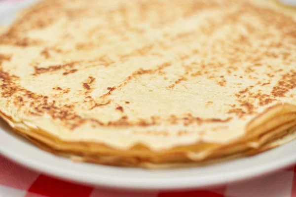 Närbild Förbereder Amerikanska Pannkakor Hemma Olika Inramning — Stockfoto