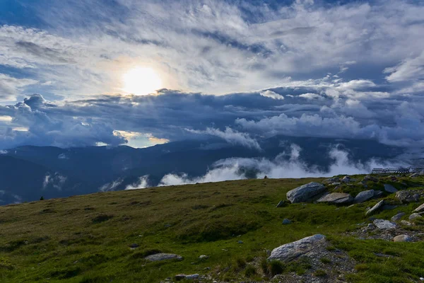 Summer Landscape High Mountains Clouds Summer Day — Stock Photo, Image